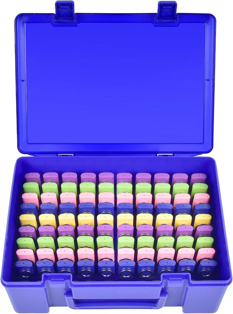 FULLCASE Flash Drive Case USB Memory Stick SD Card Storage Organizer- Holds 134pcs Thumb Drive Electronic Accessories Holder for Sandisk/for Samsung/for Inland/for PNY/for Netac (Blue) - Image 1